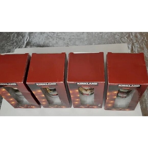 Christmas Ornament waterglobe lot of 4 Santa, Tree, Drummer, Partridge Kirkland - Picture 4 of 15